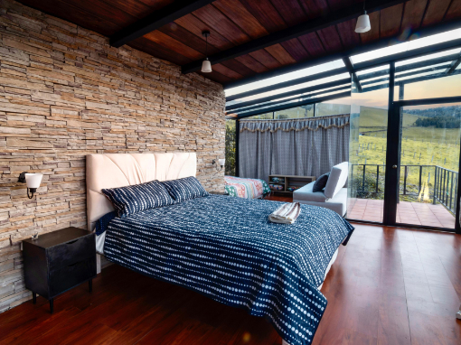 King Bed in a family room King bed in the smaller of the two family rooms at Tambo Condor